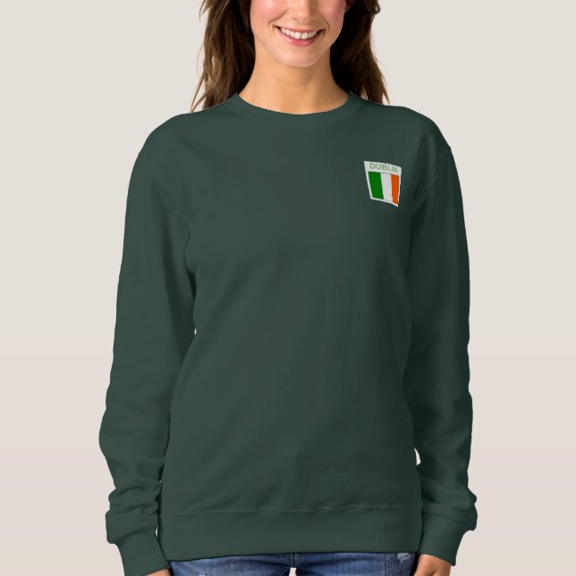 Sudadera Irlandesa Dublin Shamrock (Anverso)