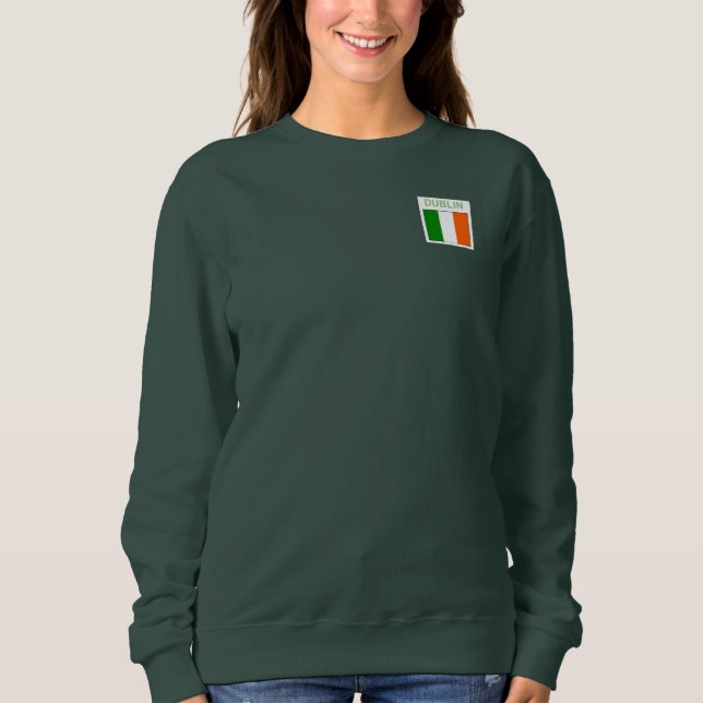 Sudadera irlandesa Dublin Shamrock (Anverso)