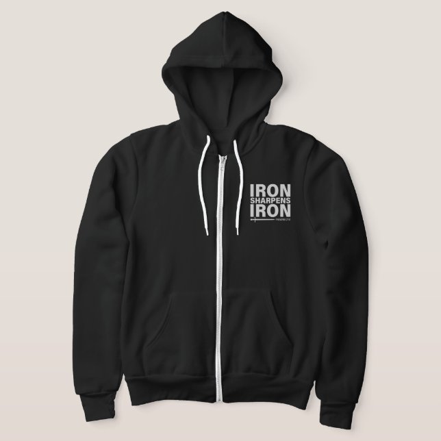 Sudadera Iron Sharpens Iron Bella + Canvas Zip-Up Hoodie (Distribución)