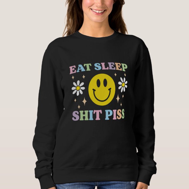 Sudadera Ironic Eat Sleep Dark Humor Sarcastic Weird Offens (Anverso)