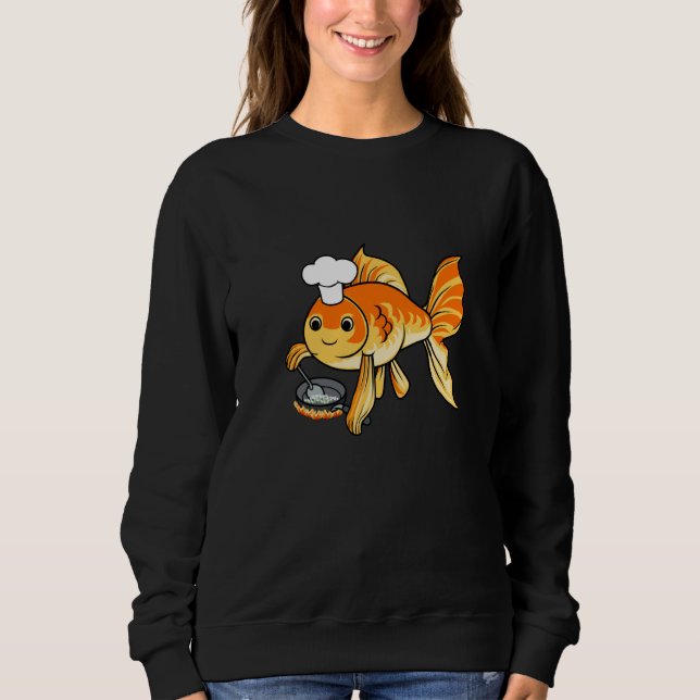 Sudadera Ironic Goldfish Chef Cooking Aquaristics (Anverso)