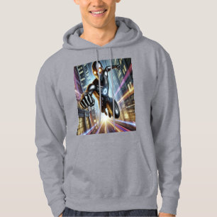 Sudadera Ironman Futurista ciudad Rush Hoodie - Héroe Neon