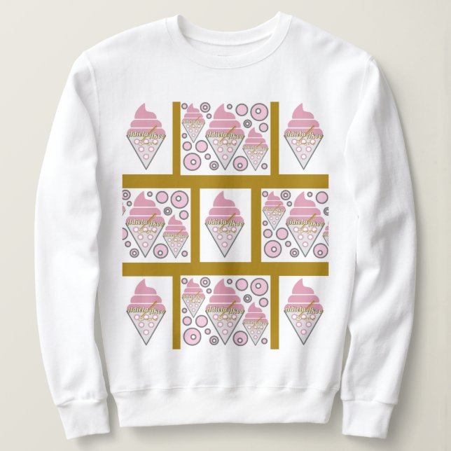 Sudadera Irresistible licencia de helado en Caramel (Anverso del diseño)