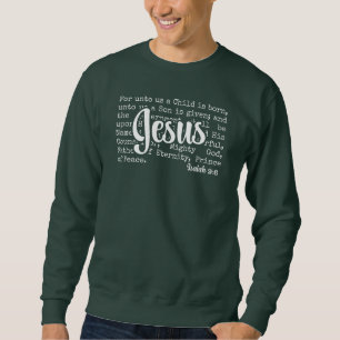 Sudadera Isaiah 9:6 PARA UNTO Navidades cristianos de EEUU