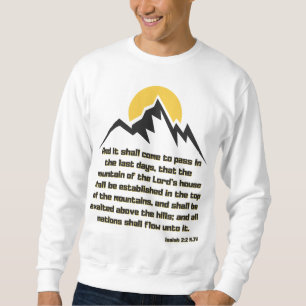 Sudadera Isaías 2:2 Escritura de Biblia Cita KJV masculino