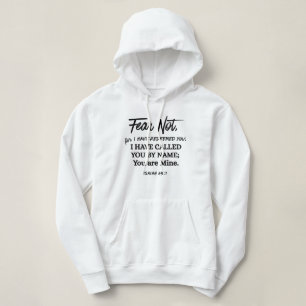 Sudadera Isaías 43:1 No temas He Redimido Texto Negro