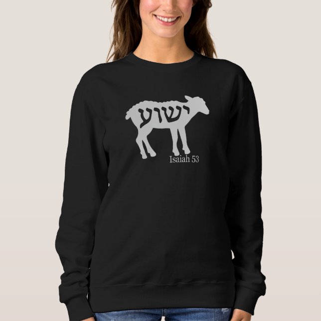 Sudadera Isaías 53 Cordero Yeshua Jesús (Anverso)