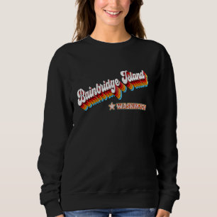 Sudadera Isla Bainbridge de Washington Wa, retro 80