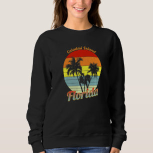 Sudadera Isla Caladesi Florida Palmeras Tropicales Retro