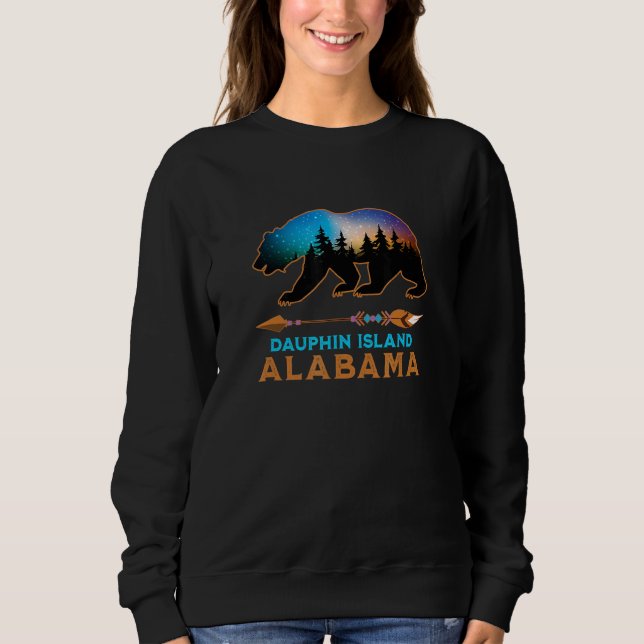 Sudadera Isla Dauphin Alabama American Black Bear Vacatio (Anverso)