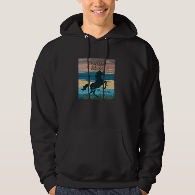 Sudadera Isla de Assateague MD Caballos salvajes Costa Náut (Anverso)