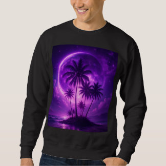 Sudadera Isla de la Luna Morada Paisaje Onírico