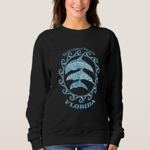 Sudadera Isla de luna de miel Florida Delfines Tribales Océ
