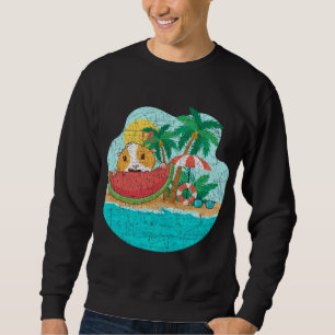 Sudadera Isla de Palmeras Playa Verano Gracioso Guinea Cerd