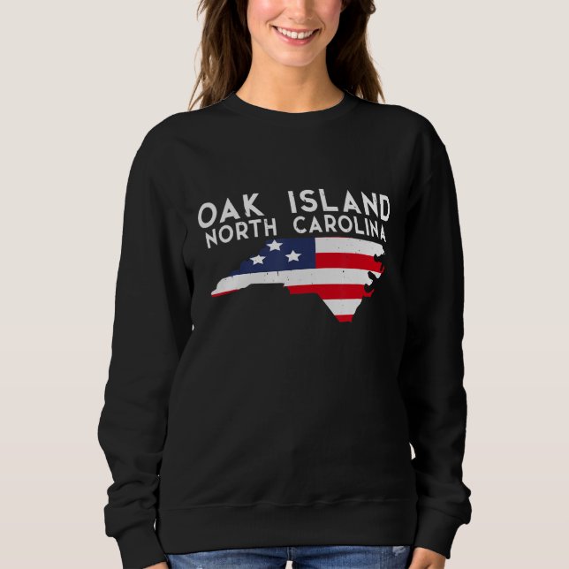 Sudadera Isla Oak Carolina del Norte Estados Unidos Viajes (Anverso)