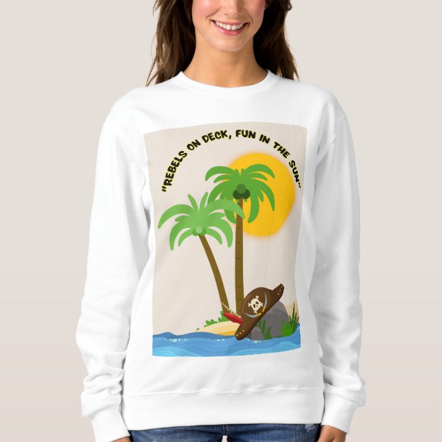 Sudadera isla pirata playa (Anverso)