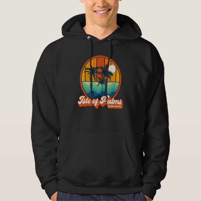 Sudadera Isla Retro De Palmas Playa De Verano De Carolina D (Anverso)