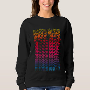 Sudadera Isla Rhode Nostálgica Estatal Retro Eeuu