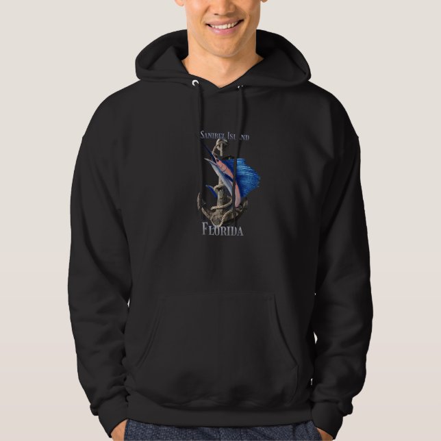 Sudadera Isla Sanibel Florida pez espada Marlin Ocean Fish (Anverso)