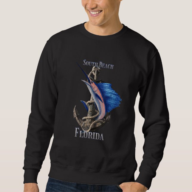 Sudadera Isla South Padre Texas Swordfish Marlin Ocean Fi (Anverso)