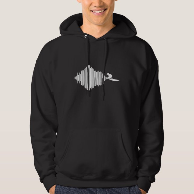 Sudadera Isla Surf de Surf de Radio Wave Surfer Surfboard B (Anverso)