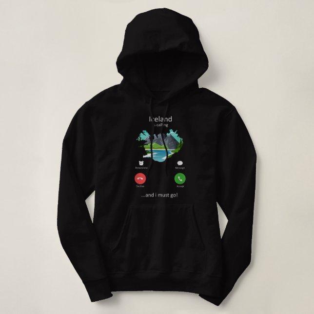 Sudadera Islandia llama y debo irme a Islandia graciosa (Diseño del anverso)