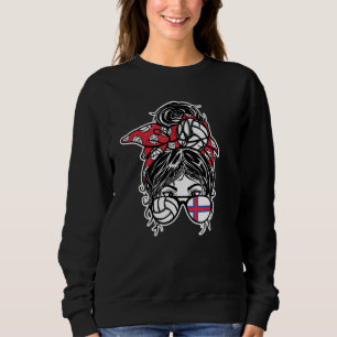 Sudadera Islas Feroe Voleibol Feroe Messy Bun Hair