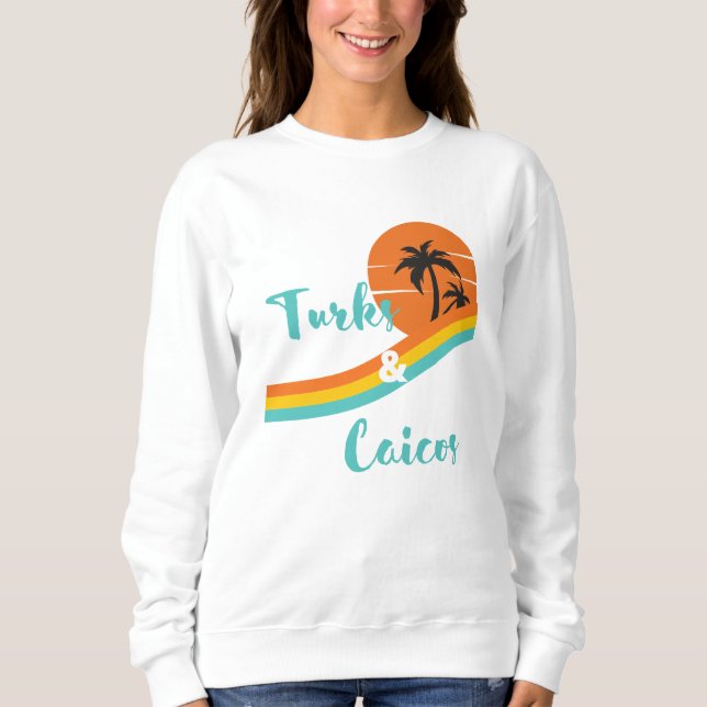 Sudadera Islas Turcas y Caicos - Playa Tropical de las Isla (Anverso)