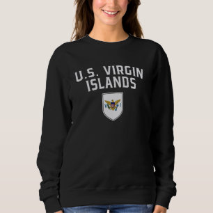 Sudadera Islas Vírgenes Estadounidenses Escudo de Bandera C