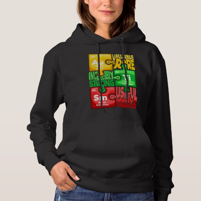 Sudadera Ism Puzzle Chemistry Time Table Elements Autism Aw (Anverso)