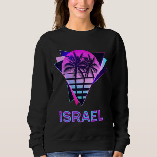 Sudadera Israel 80 Palm Tree Retro Vintage Souvenir Judío