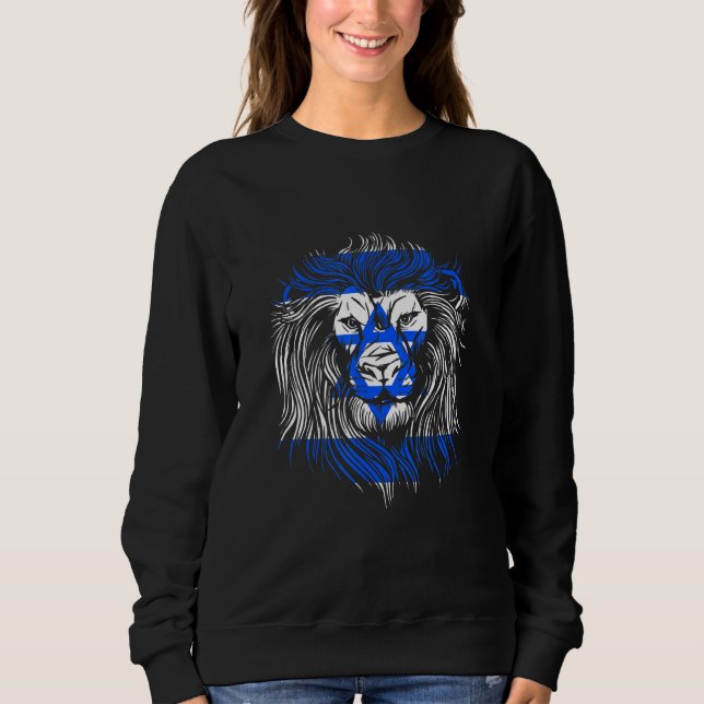 Sudadera Israel Bandera Cabeza de León Leones Raíces del Or (Anverso)