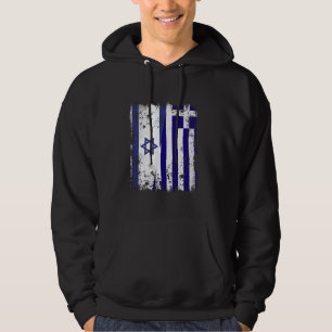 Sudadera Israel Grecia Media Bandera Israelí Griega Bandera