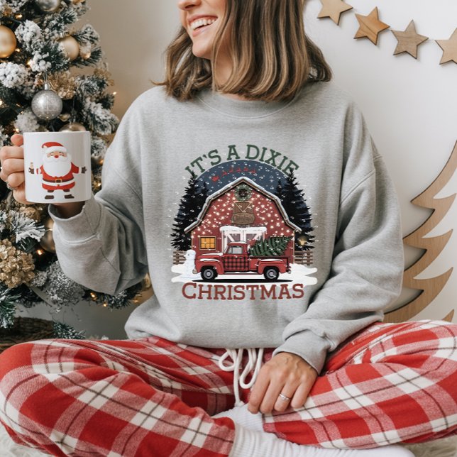 Sudadera It’s a Dixie Christmas – Cozy Southern Barn design (Subido por el creador)