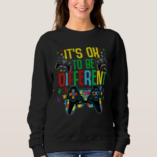 Sudadera It s Ok to be Different Gamer Autism Support (Anverso)