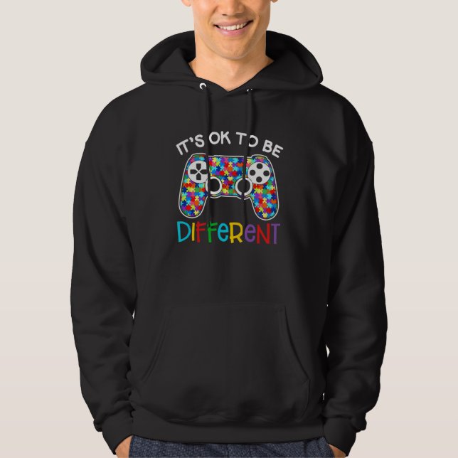 Sudadera It s Ok To Be Different Games Controller Autism Aw (Anverso)