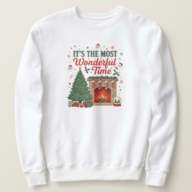 Sudadera It’s The Most Wonderful Time, Joyful Christmas Sea (Anverso del diseño)