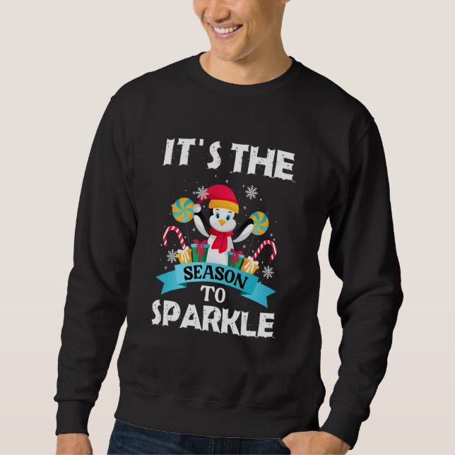 Sudadera It´s The Season To Sparkle  Quote Christmas Pingui (Anverso)