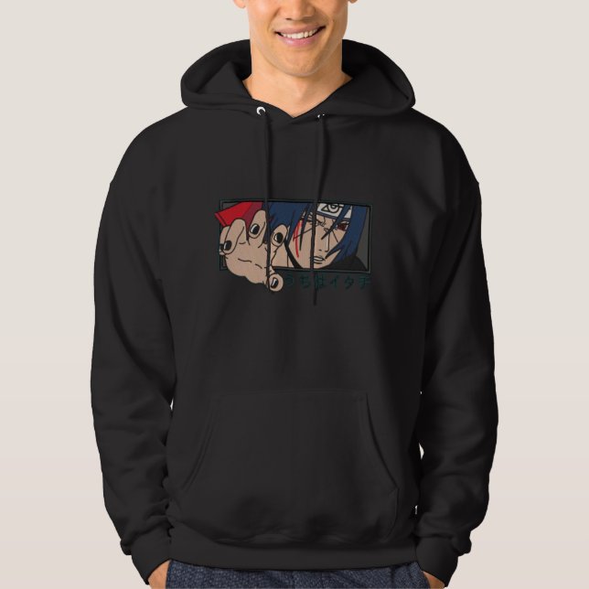Sudadera Itachi uchiha black hoodie (Anverso)