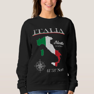 Sudadera Italia  Adventure Is Out There  Italy Italian Flag