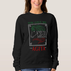Sudadera Italia Bandera italiana angustia humor familiar en