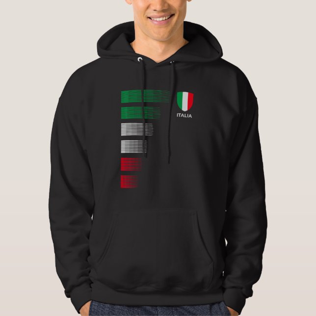 Sudadera Italia Bandera Italiana Emblem Ancestro del Orgull (Anverso)