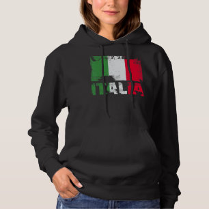 Sudadera Italia Bandera Vintage en crisis Viaje Grunge