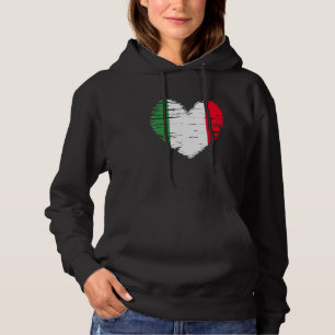 Sudadera Italia Corazón Bandera Italiana Orgullo italiano
