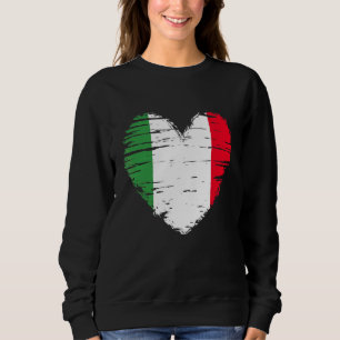 Sudadera Italia Corazón Bandera Italiana Orgullo italiano