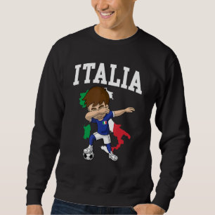 Sudadera Italia Fútbol Niño Italiano Mapa de Bandera Deport