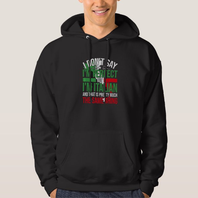 Sudadera Italia  SOY italiano Es Como Ser Perfecto (Anverso)