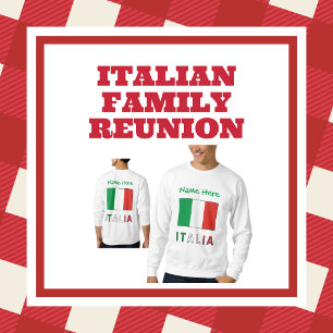 Sudadera Italia y Bandera Italiana con Tu Nombre