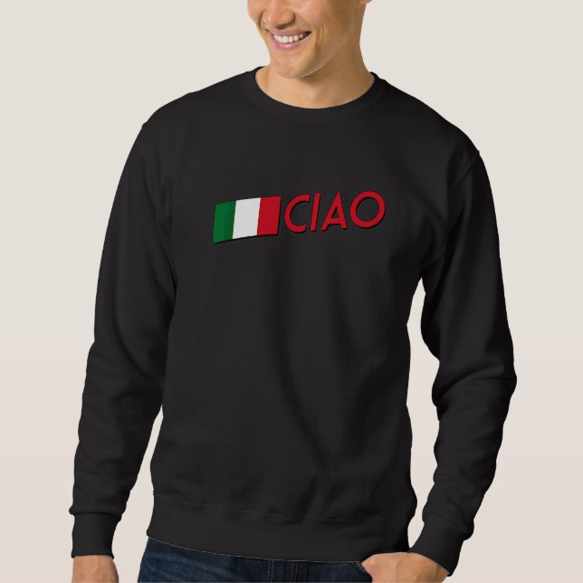 Sudadera Italiano De Ciao Para Viajeros A Italia Hombres Mu (Anverso)