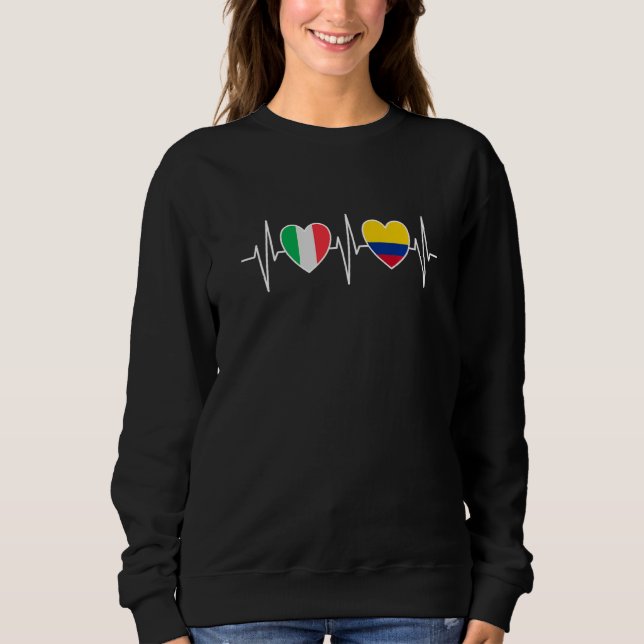 Sudadera Italy And Colombia Colombian Flag Flags Premium (Anverso)